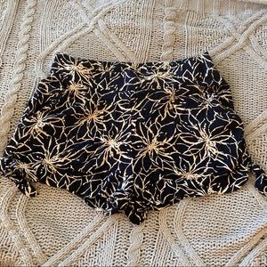 Dark Navy Floral Shorts